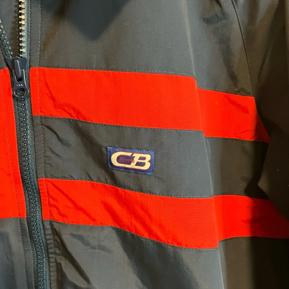 NWT, men’s CB Sports jacket, navy and red, size large - Picture 2 of 10